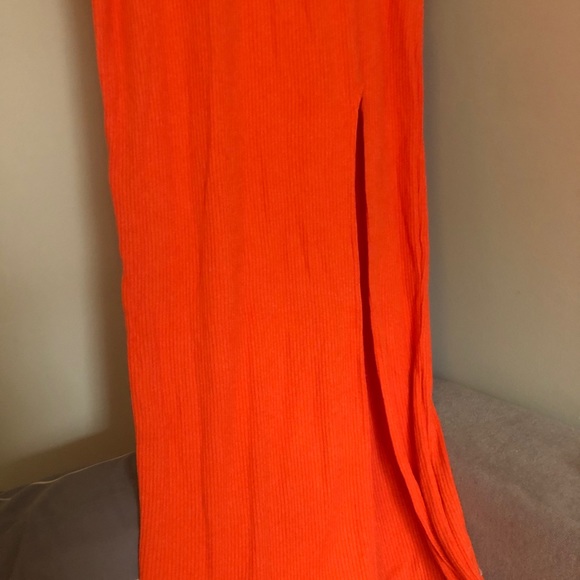 SOLDvibrant Zara blood orange ribbed maxi dress - Picture 5 of 5